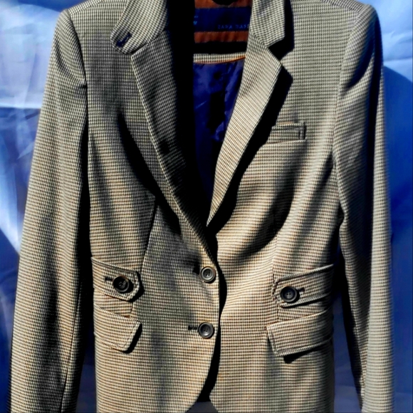 ZARA Plaid Blazer - Picture 1 of 4